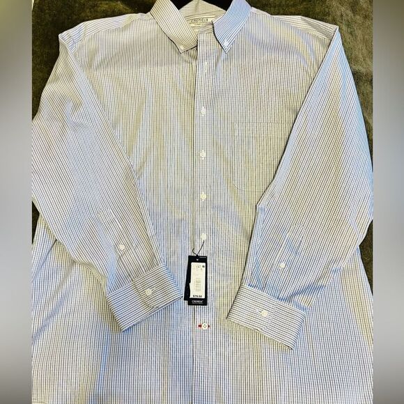 Cremieux Advanced Generation Dress Shirt Blue Multi Color Size 17 1/2 -33 NWT - Picture 1 of 4